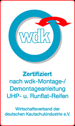 Zertifiziert nach wdk-Montage-/Demontageanleitung UHP- und Runflat-Reifen